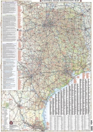 Benchmark Maps Eastern Texas Recreation Map 1