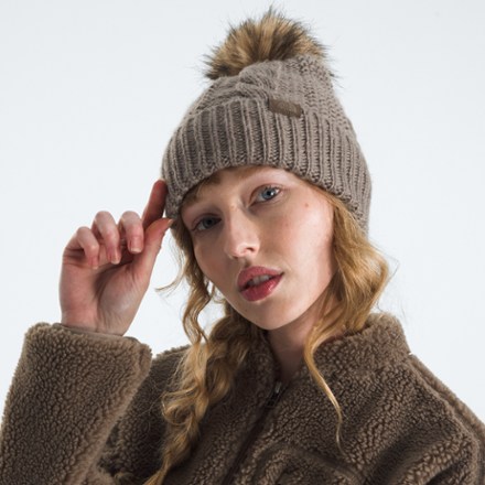 取寄) ノースフェイス レディース オウ メガ ファー ポン ビーニー