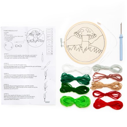 Kikkerland Mushroom Punch Needle Kit 3