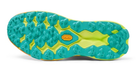 HOKA Speedgoat 5 Trail-Running Shoes - Men's Sole view (Black/Evening Primrose)