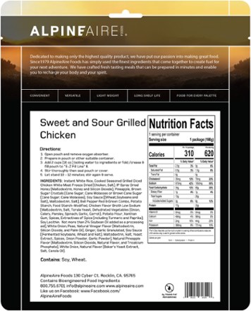 AlpineAire Foods Sweet & Sour Grilled Chicken - 1 Serving 2
