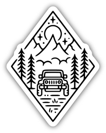 Stickers Northwest Outdoor Jeep Scene Sticker 0