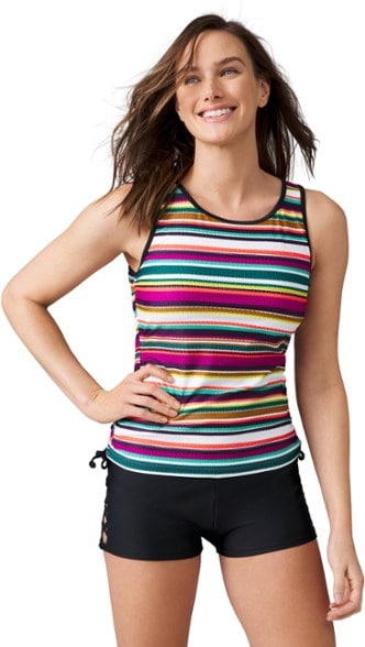 On Body Image of color Cabana Stripe Magenta