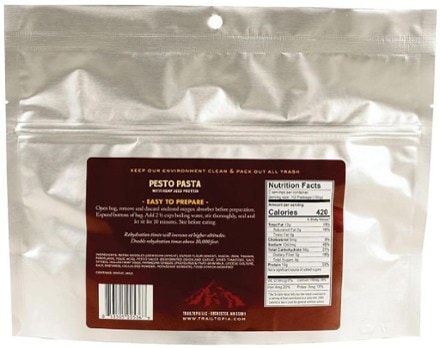 Trailtopia Pesto Pasta with Hemp Seed Protein - 2 Servings 1