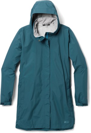 ロンスプ　ローレグ　グリーン　M ML L REI Co-op Rainier Long Line Rain Jacket - Women's Plus Sizes