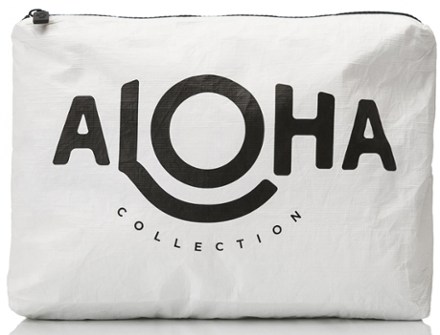 ALOHA Collection Original ALOHA Mid Pouch in Black on White 0
