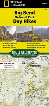 National Geographic Big Bend National Park Day Hikes Topographic Map Guide 0
