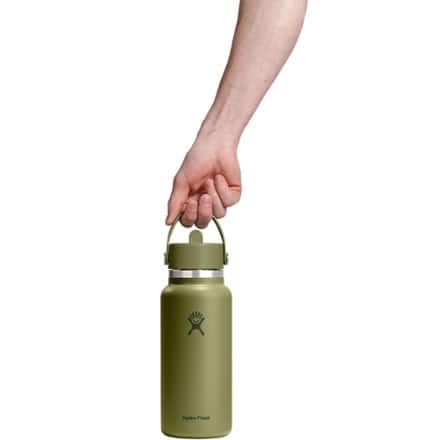 Hydro Flask Wide-Mouth Vacuum Water Bottle with Flex Straw Cap - 32 fl. oz. 2