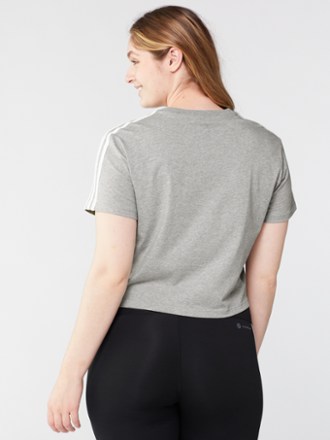 adidas Essentials Loose 3-Stripes Crop T-Shirt - Women's 2
