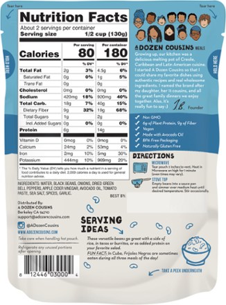 A Dozen Cousins Seasoned Beans - 2 Servings 1