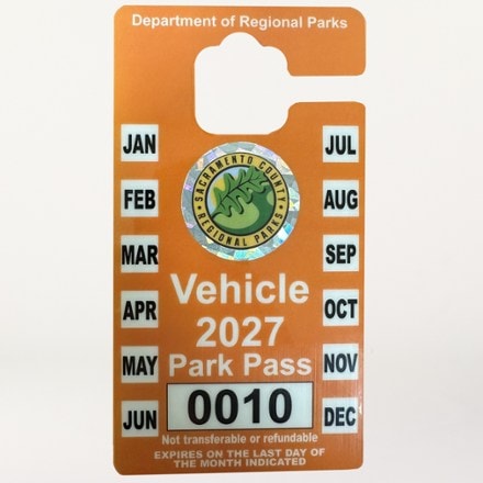Sacramento County Annual Park Pass - Standard Vehicle 0