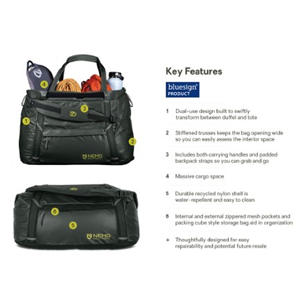 Double Haul 55 L Convertible Duffel and Tote