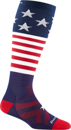 Darn Tough Captain Stripes Over-The-Calf Lightweight Ski and Snowboard Socks