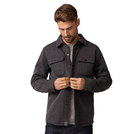 Free Country Fleece Twill Long-Sleeve Snap-Front Shirt Jacket - Men's 2