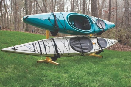 Suspenz EZ 2-Boat Freestanding Storage Rack In use