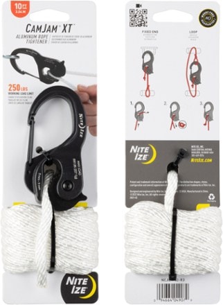 Nite Ize CamJam XT Aluminum Rope Tightener with Rope 6