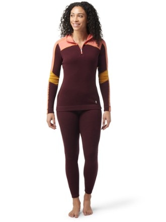 Smartwool Classic Thermal Merino Colorblock Quarter-Zip Base Layer Top - Women's 3