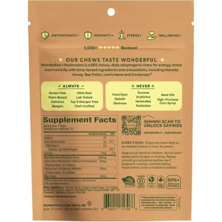 Plant People WonderBee Superfood & Mushroom Honey Chews 1