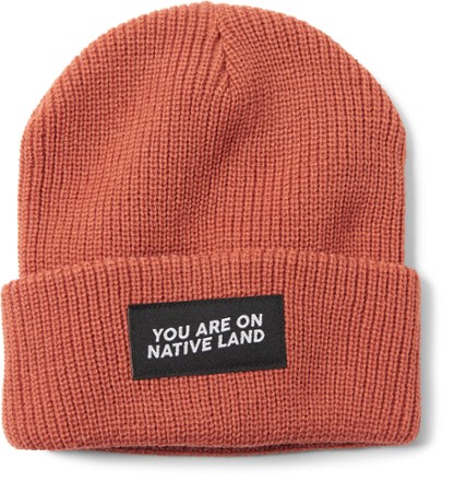 Urban Native Era You Are On Native Land Winter Ribbed Beanie 0