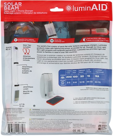 LuminAID Solar Beam with Phone Charger 6