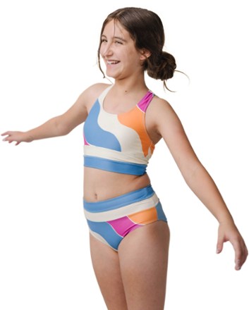 Nani Swimwear Mini Cut Back Crop Swimsuit Set - Girls' 3