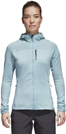 adidas tracerocker hooded fleece jacket