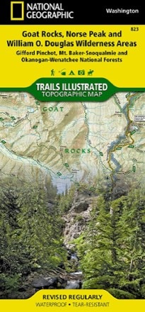 National Geographic Goat Rocks, Norse Peak and William O. Douglas Wilderness Areas Topographic Map 0