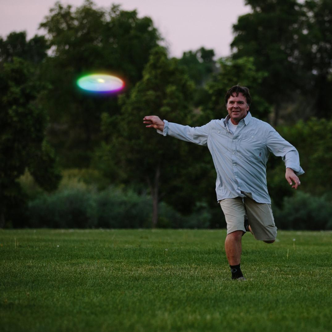 Location Image for Flashflight Rechargeable Light-Up Flying Disc - Disc-O Tech