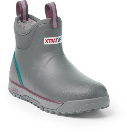 XTRATUF Ice 6" Ankle Deck Boots - Women's 3/4 view (Dark Shadow)