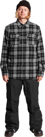 volcom sherpa flannel jacket