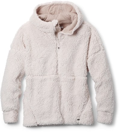 No One Else Half Fleece Collar Winter Zip-Up Jacket Ivory / M