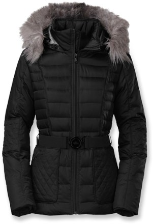 north face vest with fur hood