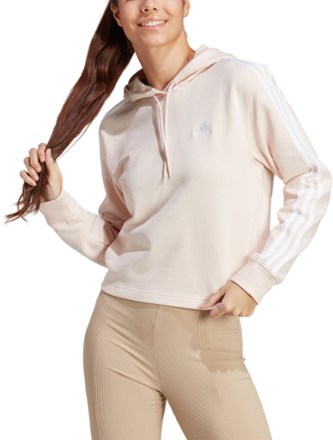 adidas 3-Stripes Crop Hoodie - Women's 6