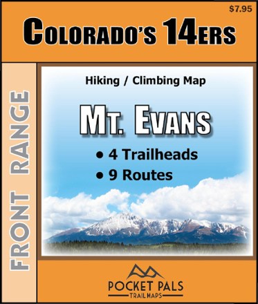 Pocket Pals Trail Maps Colorado 14ers - Mt. Evans Trail Map 0