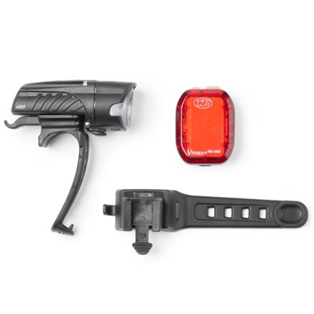 NiteRider Swift 450 Headlight and Vmax+ 180 Taillight Set 4