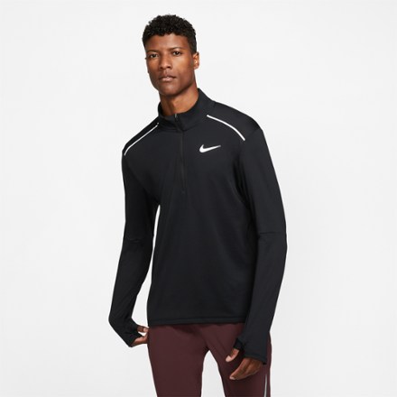 black nike half zip top