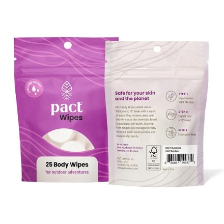 PACT Outdoors Body Wipes - Package of 25 1