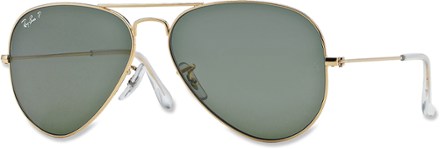 Ray-Ban RB3025-001/58 Large Aviator Sunglasses - Polarized - Gold Frames/Green Classic G15 Lens - 58mm