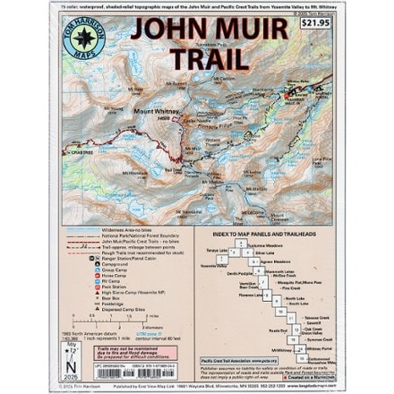 Tom Harrison Cartography John Muir Trail Flat Map Pack 0