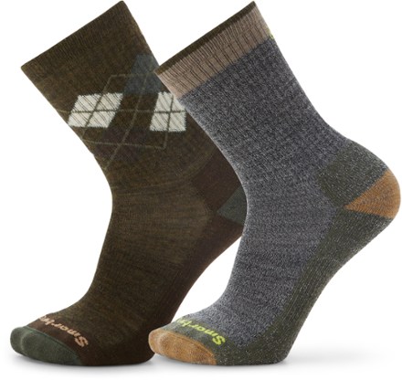 Smartwool Everyday Diamond Jim/Rollinsville Crew Socks - 2 Pairs - Men's 0