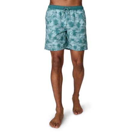 Free Country Contrast Elastic Swim Shorts - Men's 0