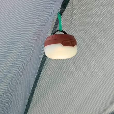 Big Agnes Sarvis VST 2 Tent Light (not included) hung on gear loop