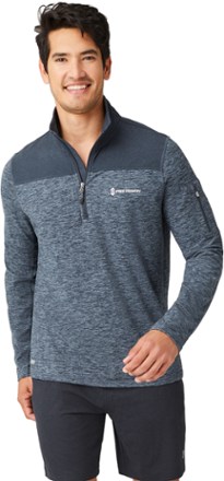 Free Country Sueded Spacedye Half-Zip Colorblock Mock-Neck Shirt - Men's 0