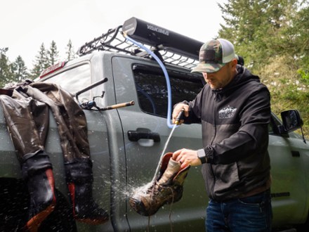 hosing down boots how to choose a camping shower