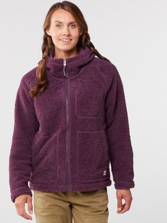 purple fleece zip up jacket