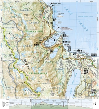 National Geographic Tahoe Rim Trail Topographic Map Guide 2