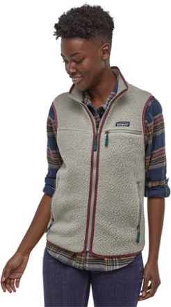 womens retro pile vest