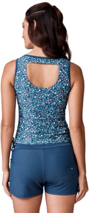 Free Country Full Side Shirring Tankini Swimsuit Top - Women's 1