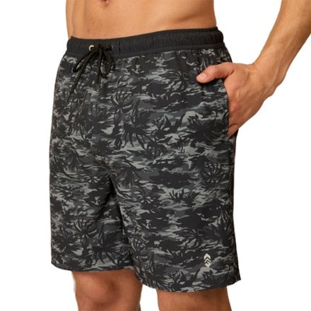 Free Country Contrast Elastic Swim Shorts - Men's 2
