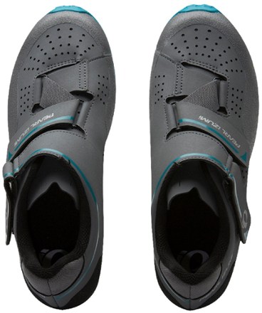 PEARL iZUMi X-Alp Divide Mountain Bike Shoes - Women's Top view (Smoked Pearl/Black)